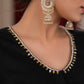 Exclusive Black Kala Ghoda blouse with glass beads and thread embroidery floss
