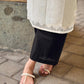 Refined Ivory Straight Kurta with Minimal Geometric Printed Neckline Highlighted with Hand Painting