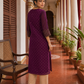 Elegant Purple Chanderi Kurta with Gold Foil Booti Print, hand embroidered Cuffs