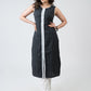 Simple Smart Black Ikat Sleeveless Kurta With Laces - Pant Optional