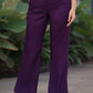 Smart Purple Rayon Straight Fit Pant White cotton Shirt Optional