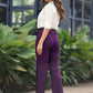 Smart Purple Rayon Straight Fit Pant White cotton Shirt Optional
