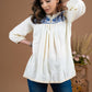 Off white Rayon Embroidered Top