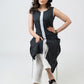 Simple Smart Black Ikat Sleeveless Kurta With Laces - Pant Optional