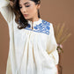 Off white Rayon Embroidered Top