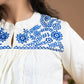 Off white Rayon Embroidered Top