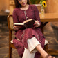 Graceful Maroon cotton kurta with hand painting Pant optional