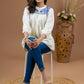 Off white Rayon Embroidered Top