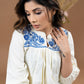 Off white Rayon Embroidered Top