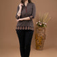 Black cotton Ajrakh combination top