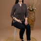 Black cotton Ajrakh combination top