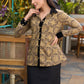 Elegant beige cotton ajrakh shirt with black Velvet detailing - Skirt Optional