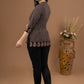 Black cotton Ajrakh combination top