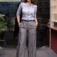 Trendy Grey Cotton Straight Fit Trouser Ikat Shirt Optional