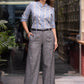 Trendy Grey Cotton Straight Fit Trouser Ikat Shirt Optional