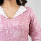 Smart Pink Printed Flowy Rayon Kurta - Pant Optional
