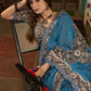 Exclusive Teal blue cotton saree highlighted with kalamkari and indigo borders