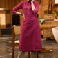 Classy wine cotton collared kurta with Gond painting - Pant optional
