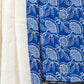 Blue Floral Print Cotton Suit Set with Chanderi Dupatta