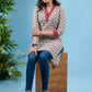 Elegant white cotton printed tunic