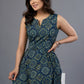 Exclusive Cotton Ajrakh Sleeveless Dress