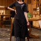 Exclusive black cotton kurta with embroidered motif - Pant optional