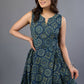 Exclusive Cotton Ajrakh Sleeveless Dress