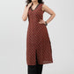 Trendy Maroon Cotton Ajrakh Sleeveless Kurta - Pant Optional