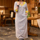 Trendy Black & white ikat kurta with yellow detaling & embroiderey all over Pant optional