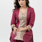 Unique Magenta Cotton Madhubani Print Kurta - Pant Optional