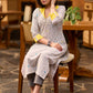 Trendy Black & white ikat kurta with yellow detaling & embroiderey all over Pant optional