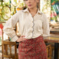 Maroon Ajrakh box pleated skirt - Shirt Optional