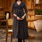 Beautiful Black cotton self embroidered kurta Pant opptional