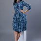 Trendy Indigo Cotton Dress