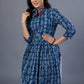 Trendy Indigo Cotton Dress