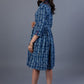 Trendy Indigo Cotton Dress