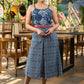 Indigo patchwork stappy top - Indigo skirt optional