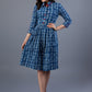 Trendy Indigo Cotton Dress