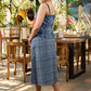 Indigo patchwork stappy top - Indigo skirt optional