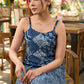 Indigo patchwork stappy top - Indigo skirt optional