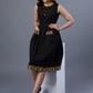 Beautiful Black Cotton Dress With Kutch Mirror Work Pocket