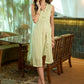 Flowy Mint Green shirt style one piece dress with matching slip