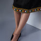Beautiful Black Cotton Dress With Kutch Mirror Work Pocket