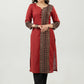Casual Maroon Cotton Ajrak Combination Kurta - Pant Optional