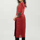 Casual Maroon Cotton Ajrak Combination Kurta - Pant Optional