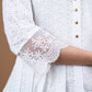 Elegant white Hakoba pleated top