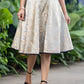 Exclusive Grey Brocade Skirt Black Cotton Silk Shirt Optional
