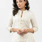 Beautiful Off White Cotton Kurta With Laces - Pant Optional