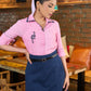 Straight Cut Navy Blue cotton skirt - Shirt Optional