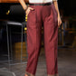 Smart Maroon Cotton Straight Fit Pant Off White Rayon Shirt Optional